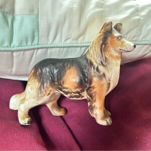 Elegant Brown and Tan Collie Figurine